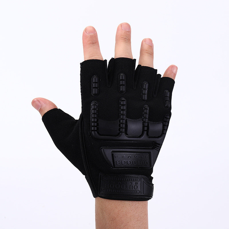 Tactical Gloves Half-finger Male Amazon Weightlifting Training Camping Men And Women Breathable Outdoor Sports Anti-collision Wear-resistant Gloves