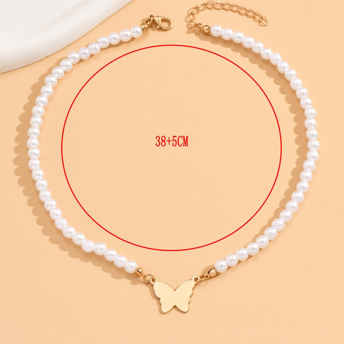 European And American Cross-border Jewelry Simple Butterfly Pearl Necklace For Women