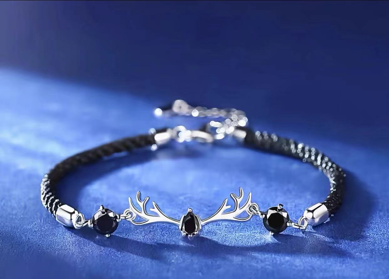 A Deer Has You Lovers Bracelet Men And Women Ins Niche Design Simple Student Woven Hand Rope Valentine's Day Gift