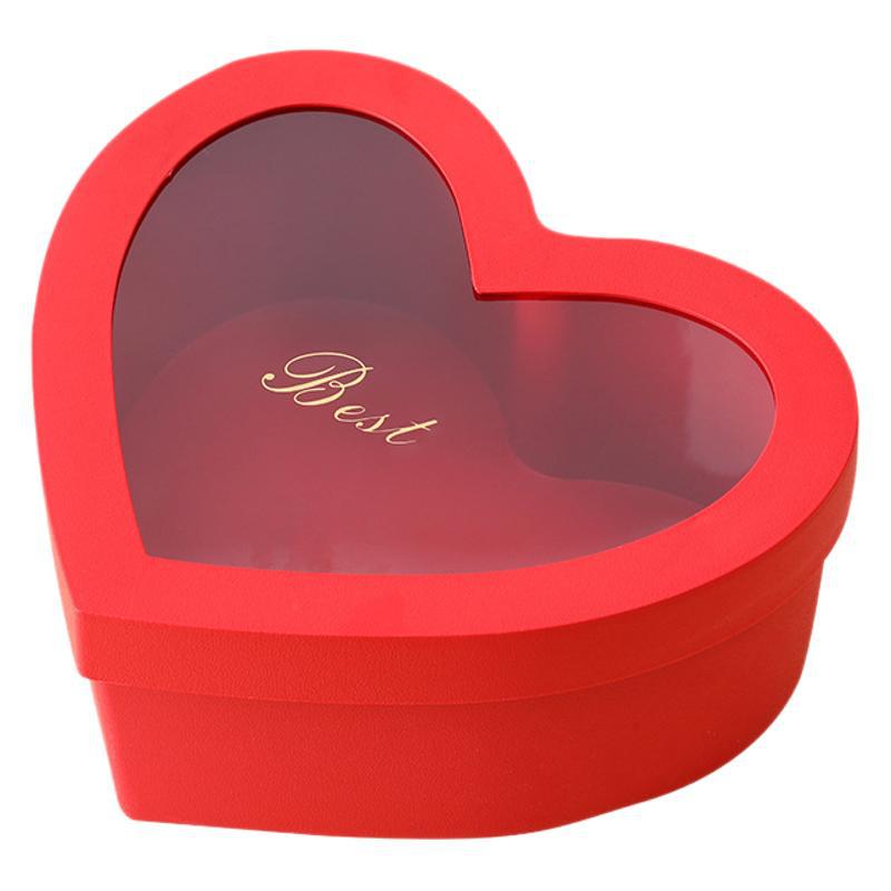 Valentine's Day Gift Love Gift Box In Stock PVC Plastic Waterproof Packaging Box Creative Window Flower Box