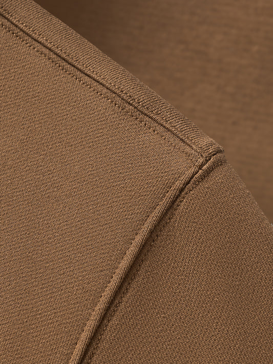 Advanced Sense 380G Heavy Cotton Round Neck Inverted Triangle Sweater Men's Jacket Autumn And Winter Bottoming Shirt Long Sleeve Men's Sweater