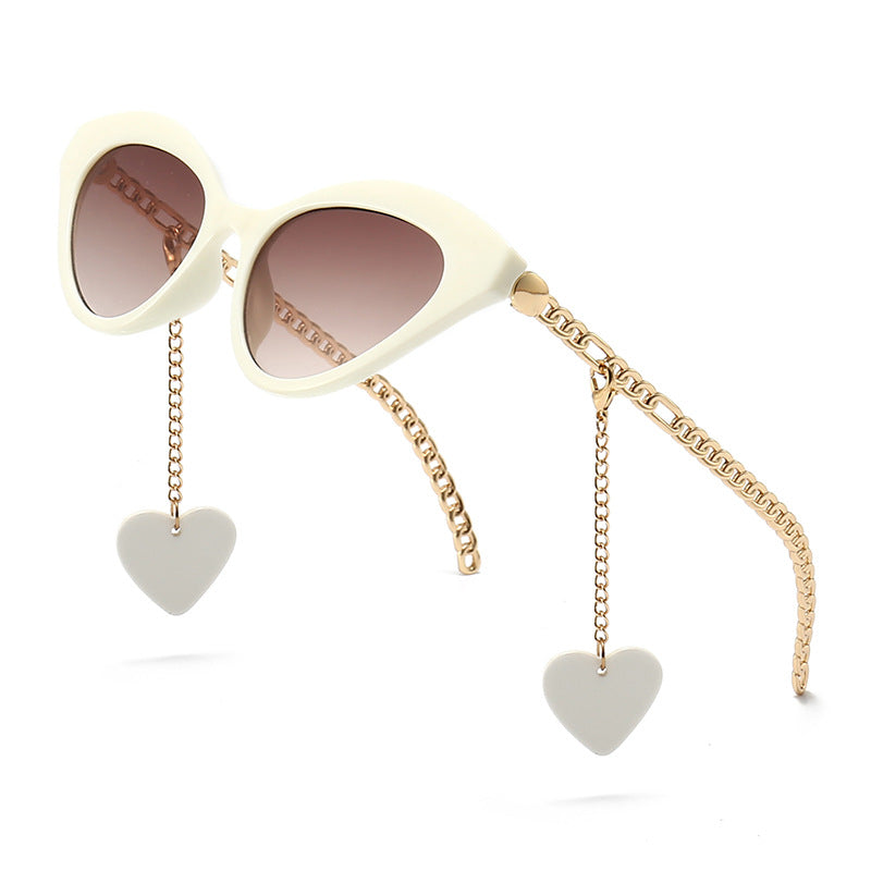 GG0978 Cross-border Cat Eye Narrow Modern Retro Rope Decoration Sunglasses Trend Street Shooting Model Catwalk Sunglasses