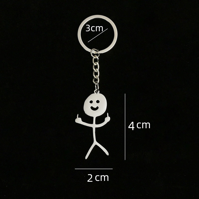 Couple Keychain Couple's Pair Of Advanced Ins Personality Cute Funny Student Girlfriends Schoolbag Pendant Fashion