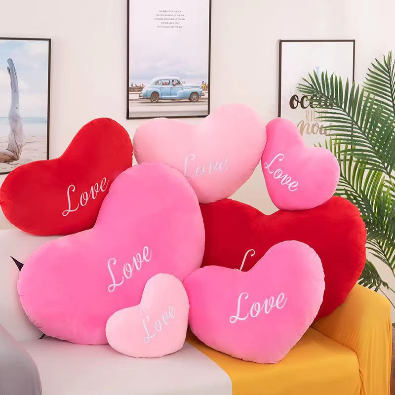 Cute Heart-shaped Pillow For Bed Head Decoration Women's Love Pillow Adorable Cushion Qixi Festival Gift