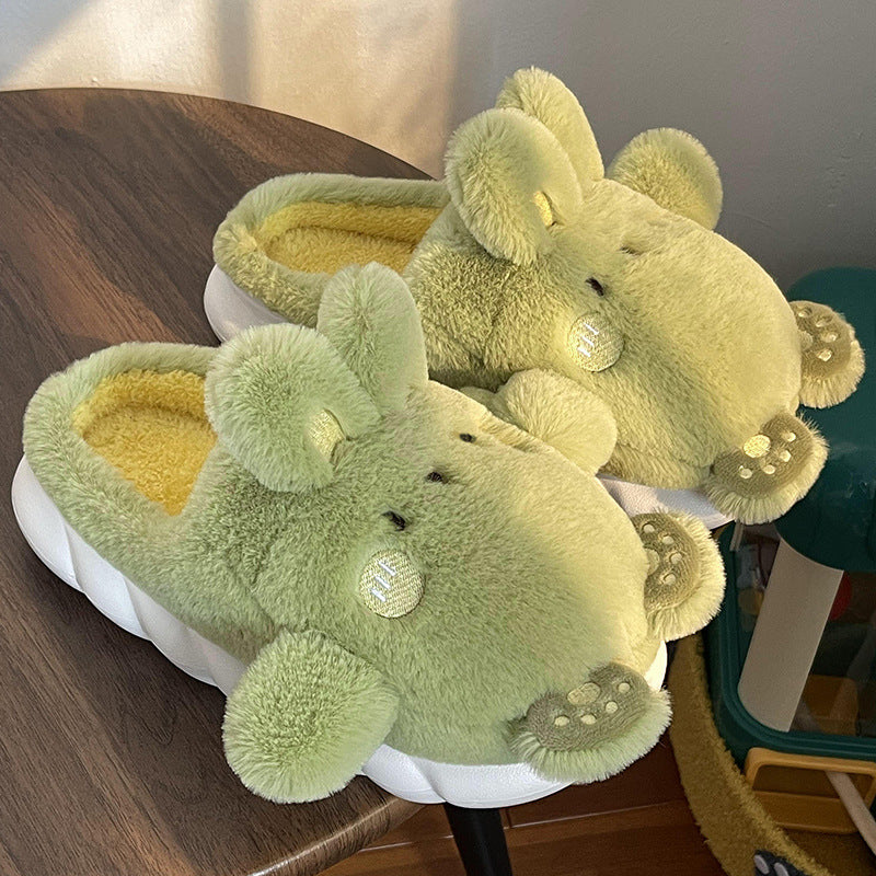 Cixi Cotton Slippers Women's Winter Bag With 2022 New Thick Bottom Cute Warm Two-wear Plush Cotton Slippers For Outer Wear
