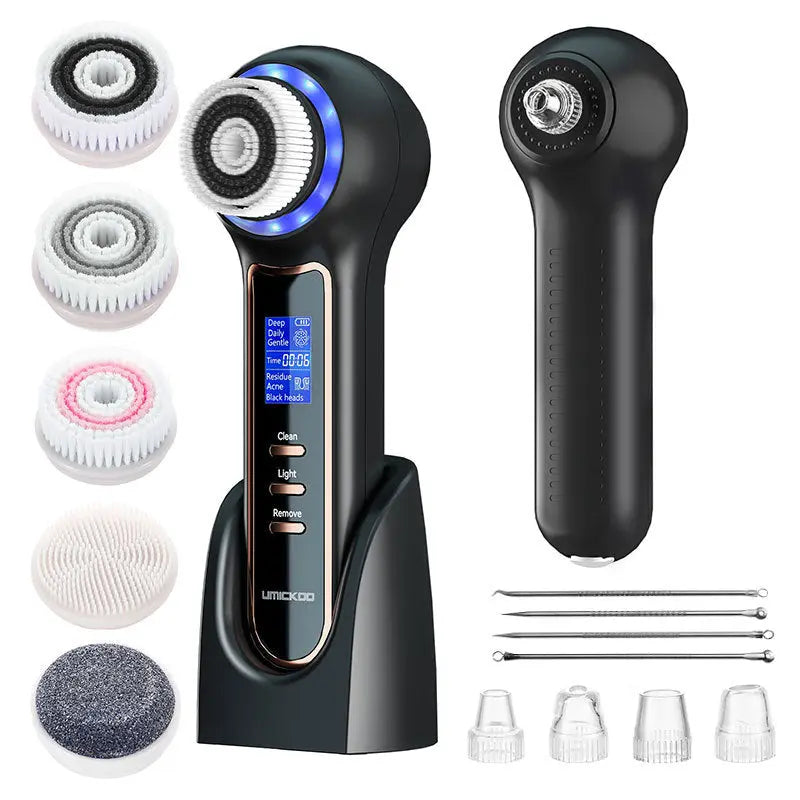 Face Brush Soft Hair Cleansing Instrument Double-sided Multifunctional Facial Pore Cleaner Blackhead Suction Cleansing Instrument