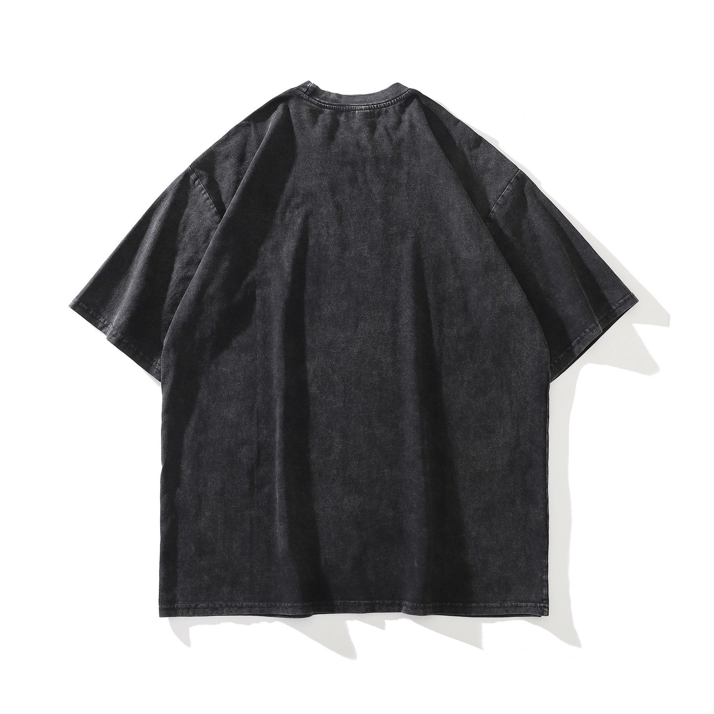 Short Sleeve American Retro High Street Heavy Vintage Washed Old Loose National Fashion Brand Couple Half Sleeve T-shirt