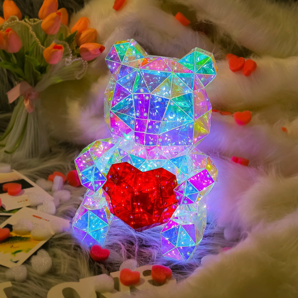 Valentine's Day Gift Couple Night Light Bear Doll