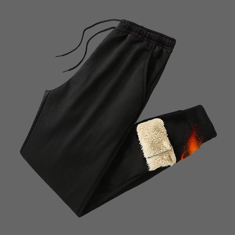 2022 New Sports Velvet Pants Men's Fleece-lined Thickened Loose Leg Sports Casual Trousers Winter Large Size