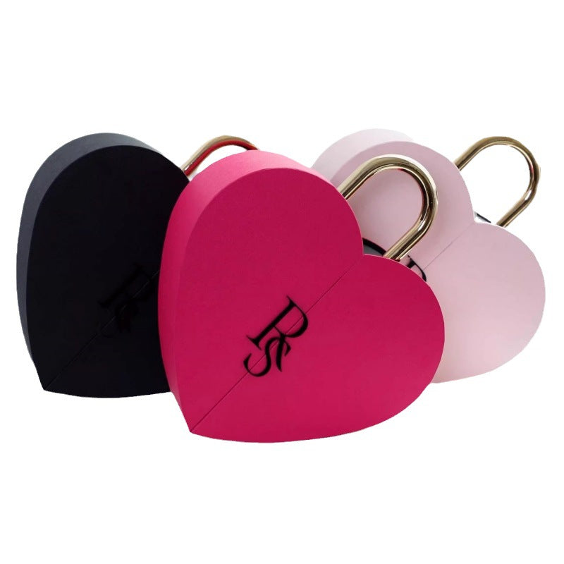 Yitong Portable Lock Heart Gift Box Valentine's Day Rose Heart-shaped Flower Box Floral Flower Arrangement Heart-shaped Gift Box