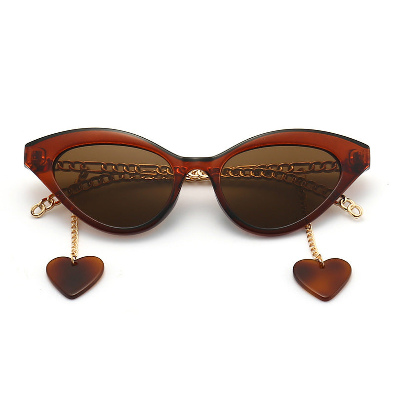 GG0978 Cross-border Cat Eye Narrow Modern Retro Rope Decoration Sunglasses Trend Street Shooting Model Catwalk Sunglasses