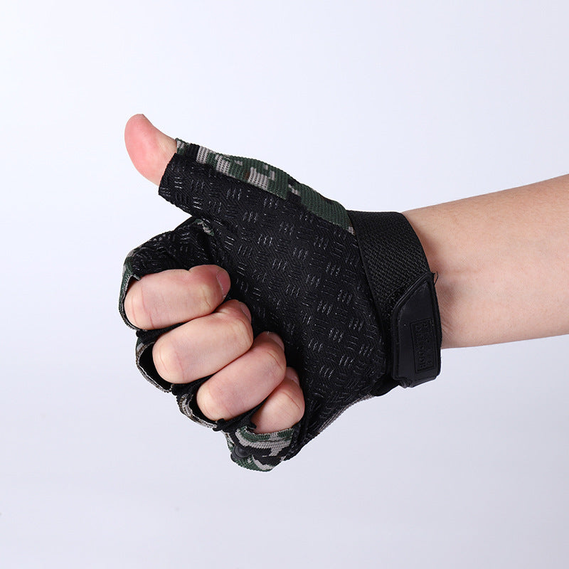Tactical Gloves Half-finger Male Amazon Weightlifting Training Camping Men And Women Breathable Outdoor Sports Anti-collision Wear-resistant Gloves