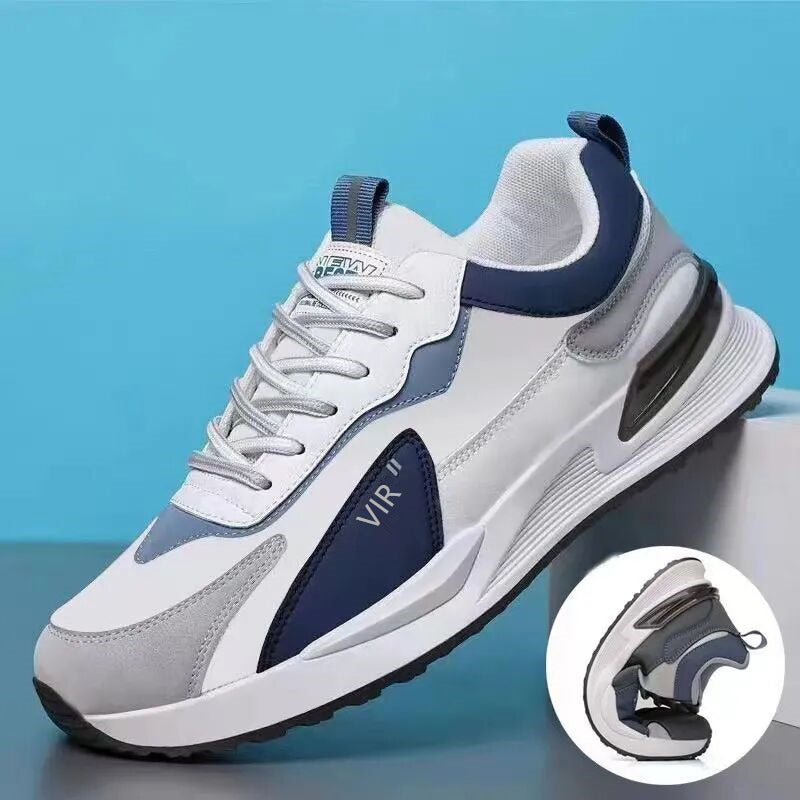 2024 New Men's Shoes Sneakers Running Trendy Casual High-end Students All-match Men's Heightened Soft-faced Walking Shoes