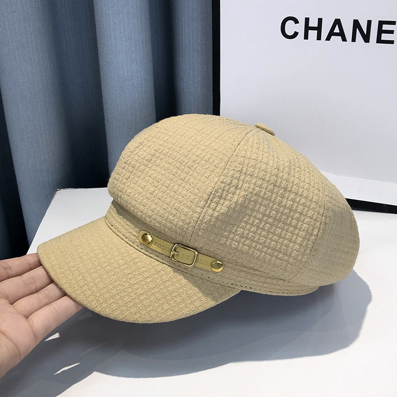 Chapéu boina estilo britânico feminino