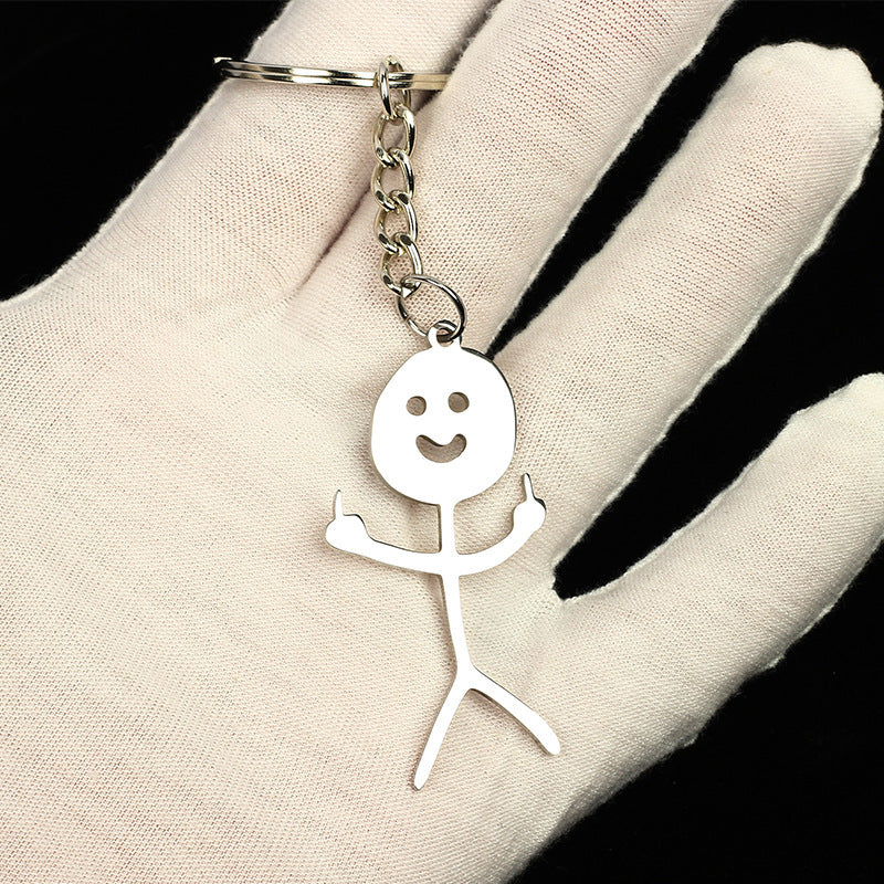 Couple Keychain Couple's Pair Of Advanced Ins Personality Cute Funny Student Girlfriends Schoolbag Pendant Fashion