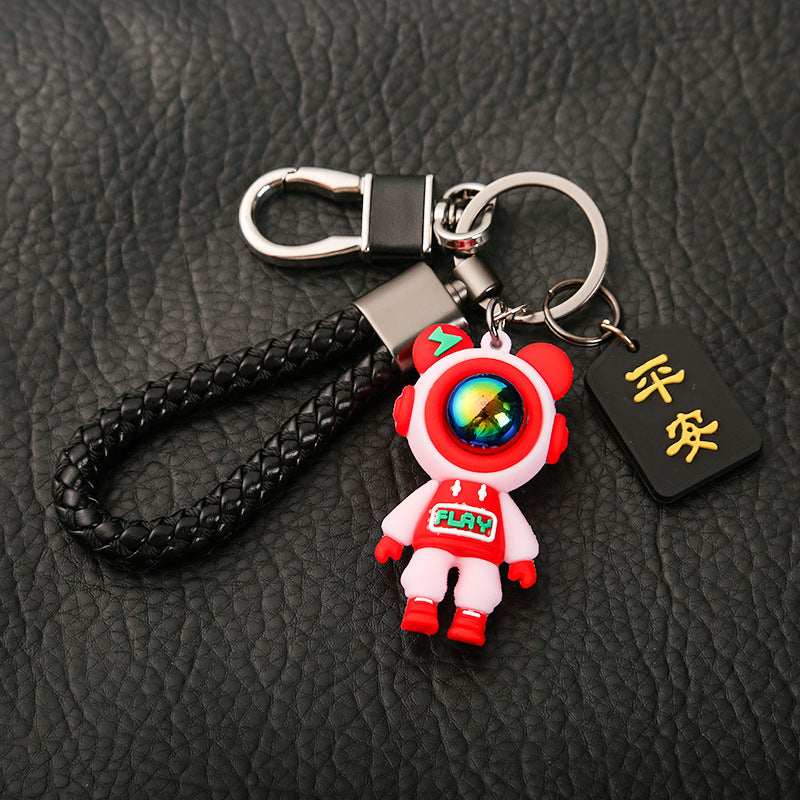 High-end Exquisite Pendant Anti-lost Car Key Chain Schoolbag Pendant Doll Couple Star Bear Key Chain Wholesale