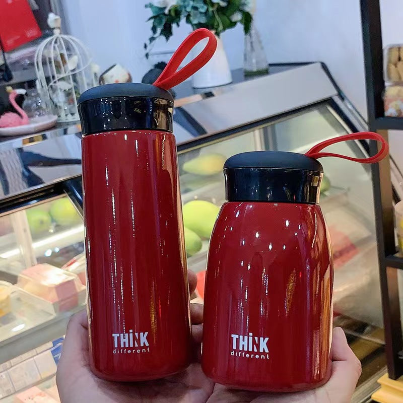 New Haile Vacuum Cup Portable Mini Small Creative Simple Water Cup Couple Stainless Steel Big Belly Portable Cup