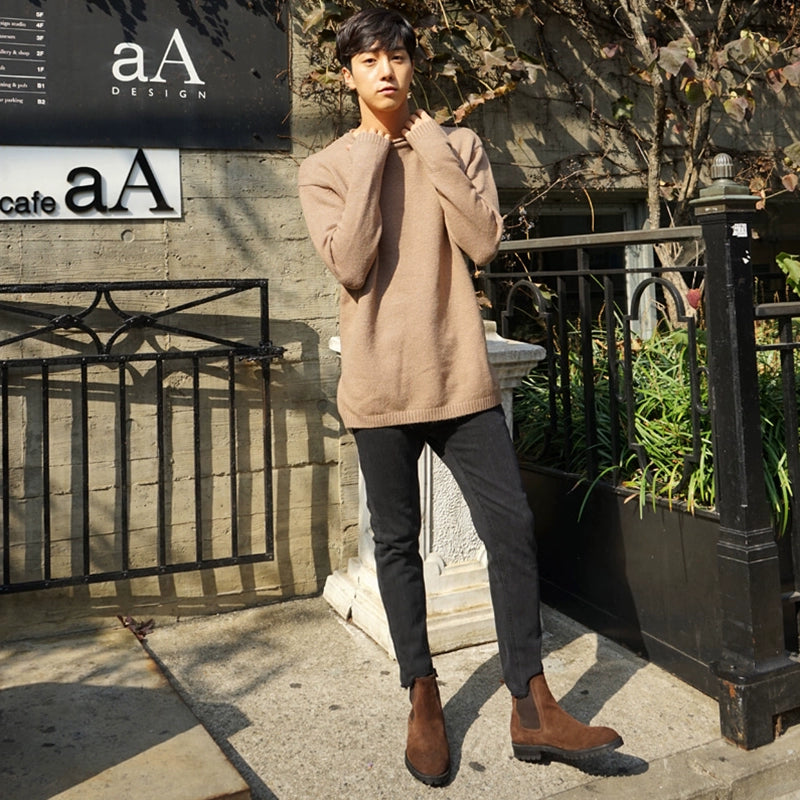 Jeans Men's Trendy Brand Slim Feet Trendy Nine-point Pants Straight Hole Casual Pants 2022 Spring Men's Pants