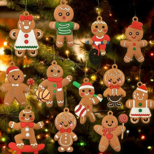 Cross-border Hot Sale Classic Christmas Gingerbread Man Pendant Christmas Decorations Ornaments Christmas Tree Hanging Ornaments In Stock Wholesale