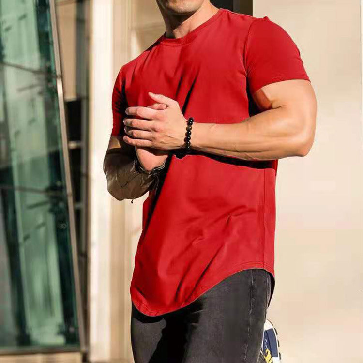 Factory Direct Supply New Loose Light Board Sports Running Leisure Short Sleeve Foreign Trade Summer Sports Fitness Men's T-shirt