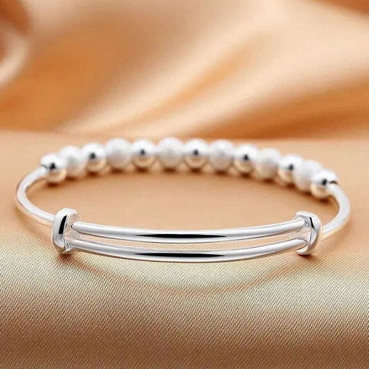 New Valentine's Day Gift Lucky Beads Bracelet Copper Plated Silver Lucky Beads Bracelet Women's Exquisite Ball Hand Jewelry