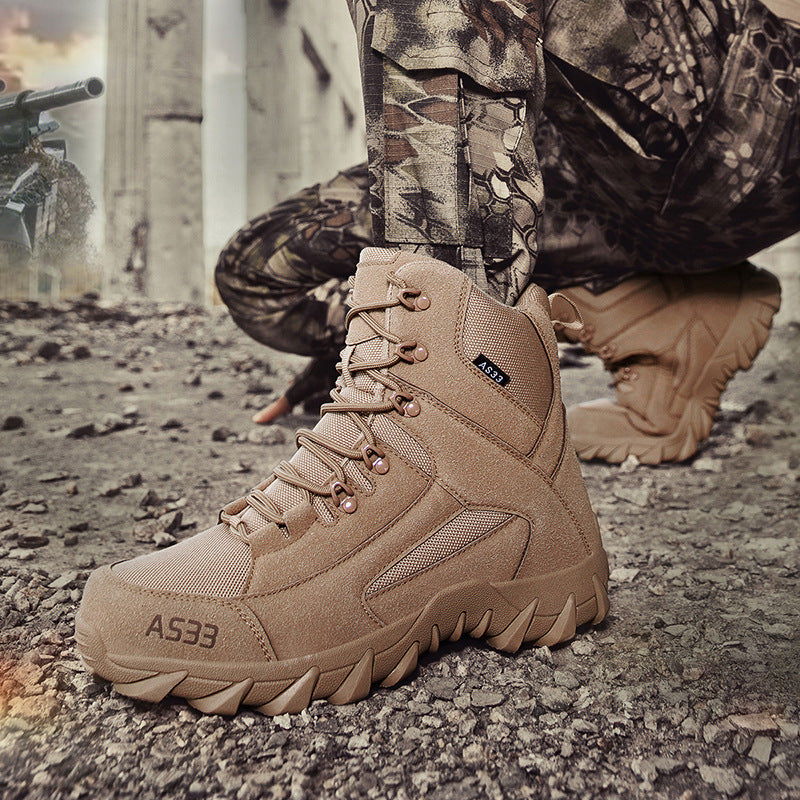 Cross-border Large Size Manufacturer Wholesale Sports Training Boots For Men And Women, Comfortable And Breathable Outdoor Hiking Desert Tactical Mountaineering Boots
