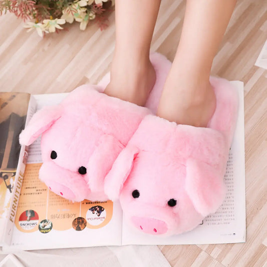 Cute Pink Pig Slippers