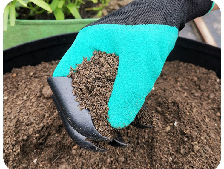 Gardening Gloves With Claws Digging Gloves Garden Planting Vegetables And Flowers Garden Planting Stab-proof Protective Latex Gloves