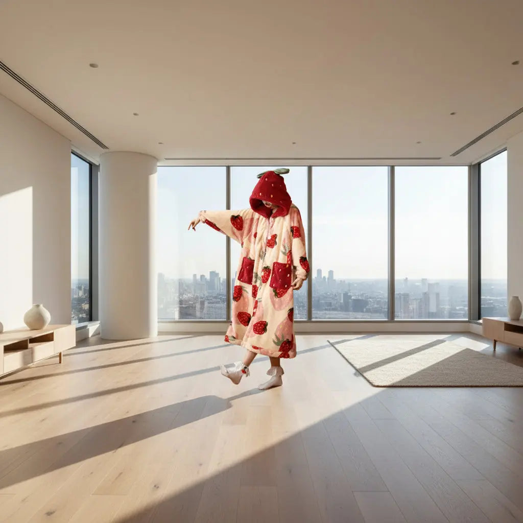 Coral Fleece Nightdress Women Plus Velvet Thickened Pajamas Winter Long Flannel Cartoon Nightgown Bathrobe Home Service Winter