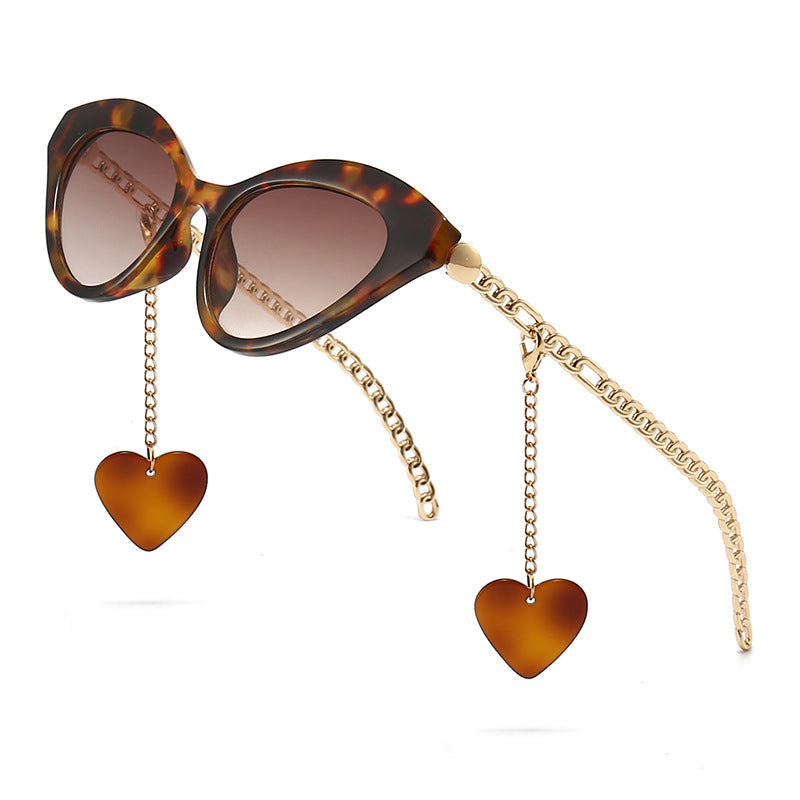 GG0978 Cross-border Cat Eye Narrow Modern Retro Rope Decoration Sunglasses Trend Street Shooting Model Catwalk Sunglasses