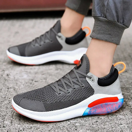 Cross-Border Men's Shoes European Station 2022 Spring And Summer New Korean Style Trendy Mesh Shoes Sports Casual 46 Plus Size Running Shoes