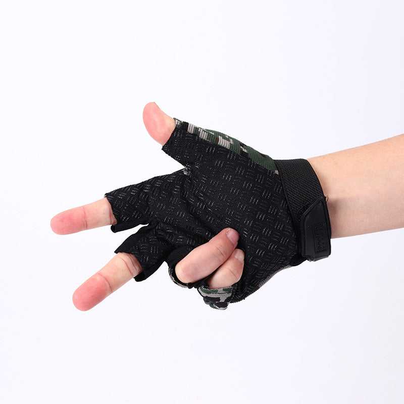 Tactical Gloves Half-finger Male Amazon Weightlifting Training Camping Men And Women Breathable Outdoor Sports Anti-collision Wear-resistant Gloves