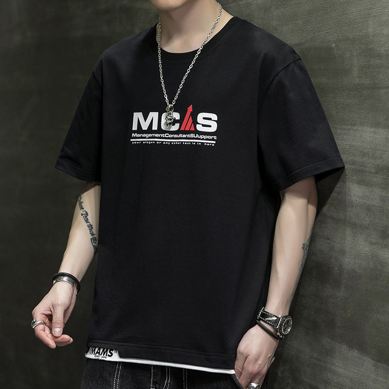 Graphic streetwear t-shirt available in multiple colors – featuring an abstract line design, text elements, soft breathable fabric, and stylish modern appeal.