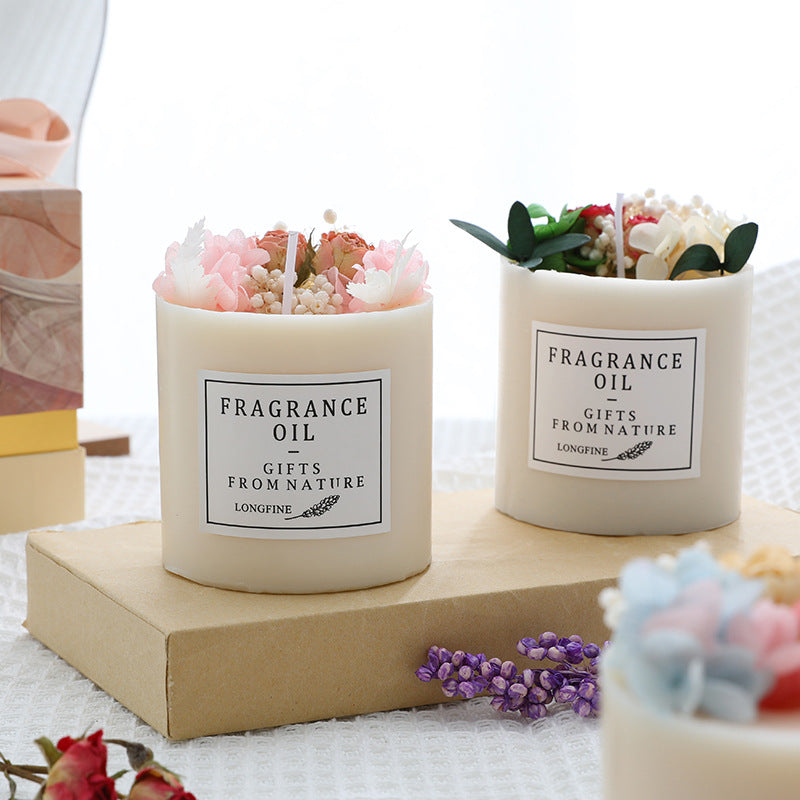 Aromatherapy Candle Gift Box Immortal Flower Aromatherapy Candle Flower Series Hand Gift Aromatherapy Candle Smokeless Soybean Wax