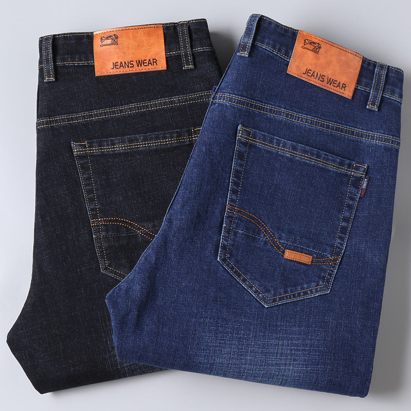 Men's Denim Trousers Casual Business Straight Trousers Loose Trousers Denim Trousers