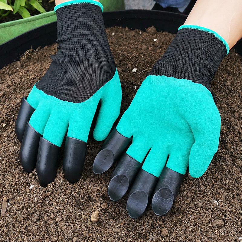Gardening Gloves With Claws Digging Gloves Garden Planting Vegetables And Flowers Garden Planting Stab-proof Protective Latex Gloves