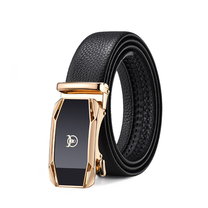 Leather Goods Genuine Leather Belt Men's High-End Genuine Belt Automatic Buckle First Layer Cowhide Pants With Gift Box