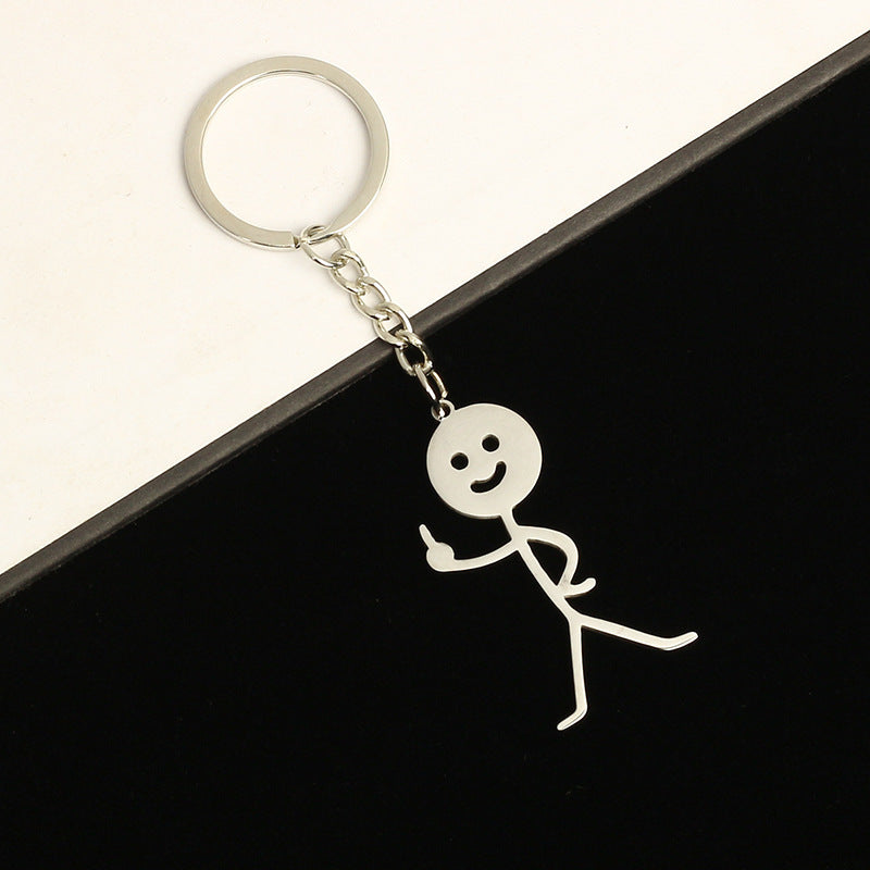Couple Keychain Couple's Pair Of Advanced Ins Personality Cute Funny Student Girlfriends Schoolbag Pendant Fashion