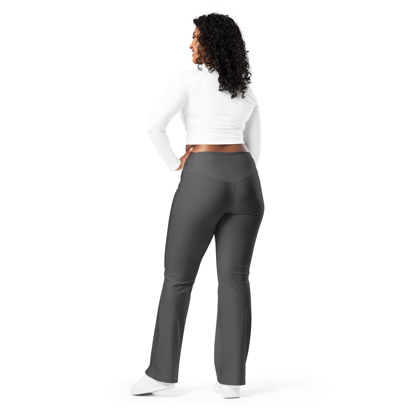 Ash Flare Dark Grey Leggings, Stylish, Comfortable & Perfect for Everyday Wear