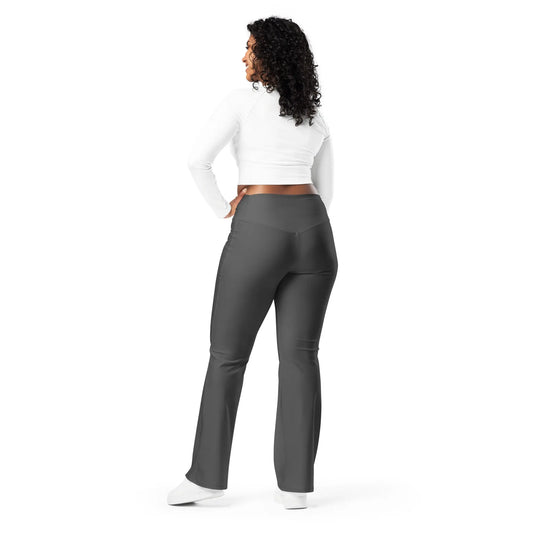 Ash Flare Dark Grey Leggings, Stylish, Comfortable & Perfect for Everyday Wear ZIPPX