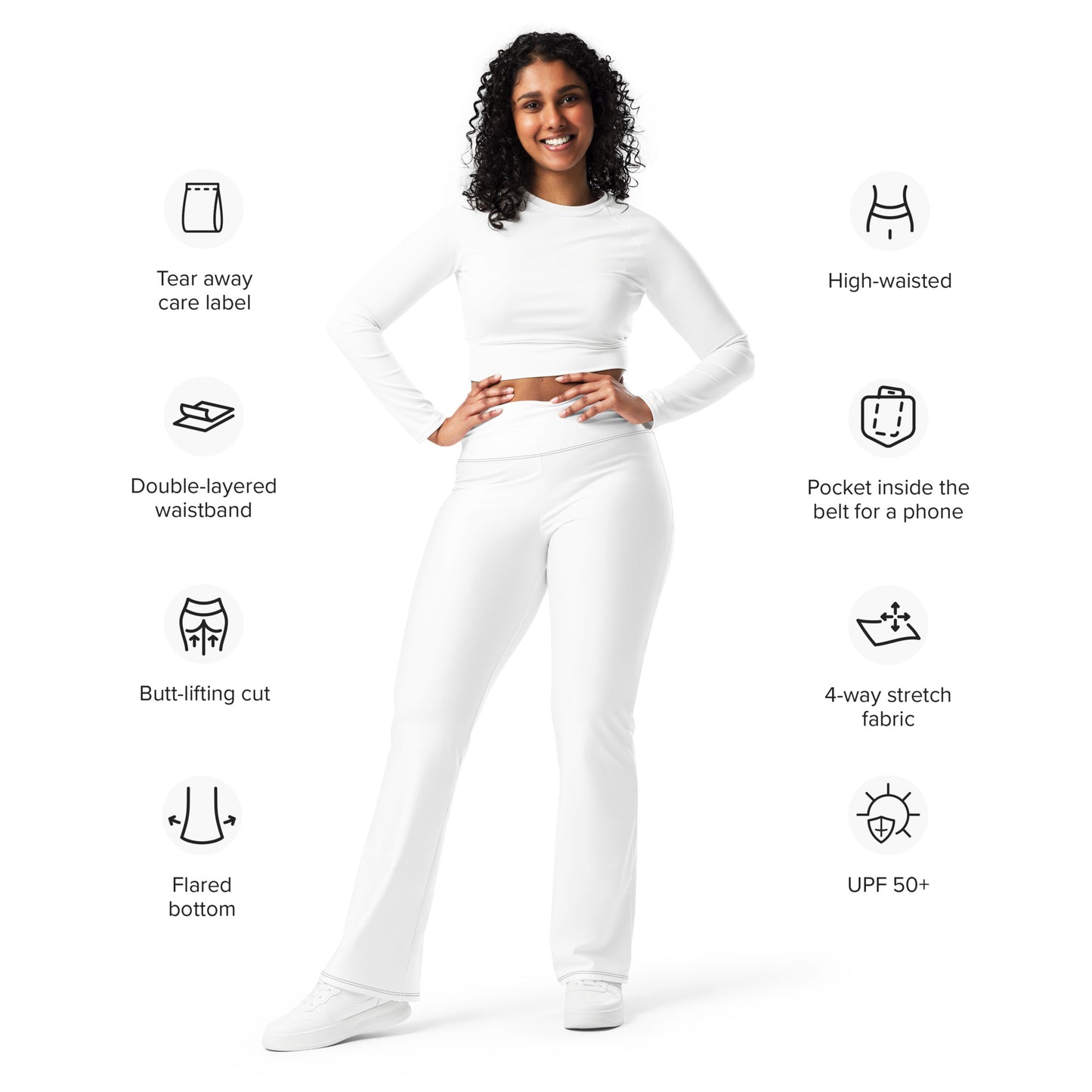 Angel Flare White Leggings, Stylish, Comfortable & Perfect for Everyday Wear