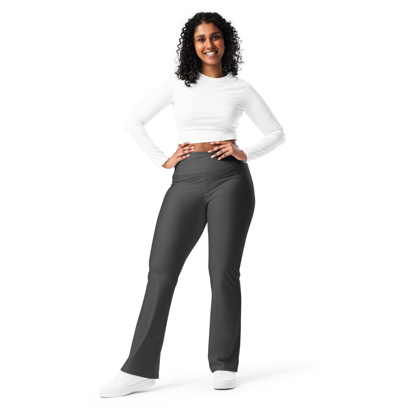 Ash Flare Dark Grey Leggings, Stylish, Comfortable & Perfect for Everyday Wear