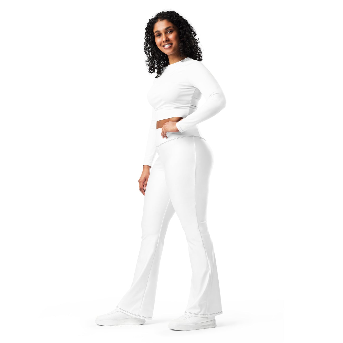 Angel Flare White Leggings, Stylish, Comfortable & Perfect for Everyday Wear