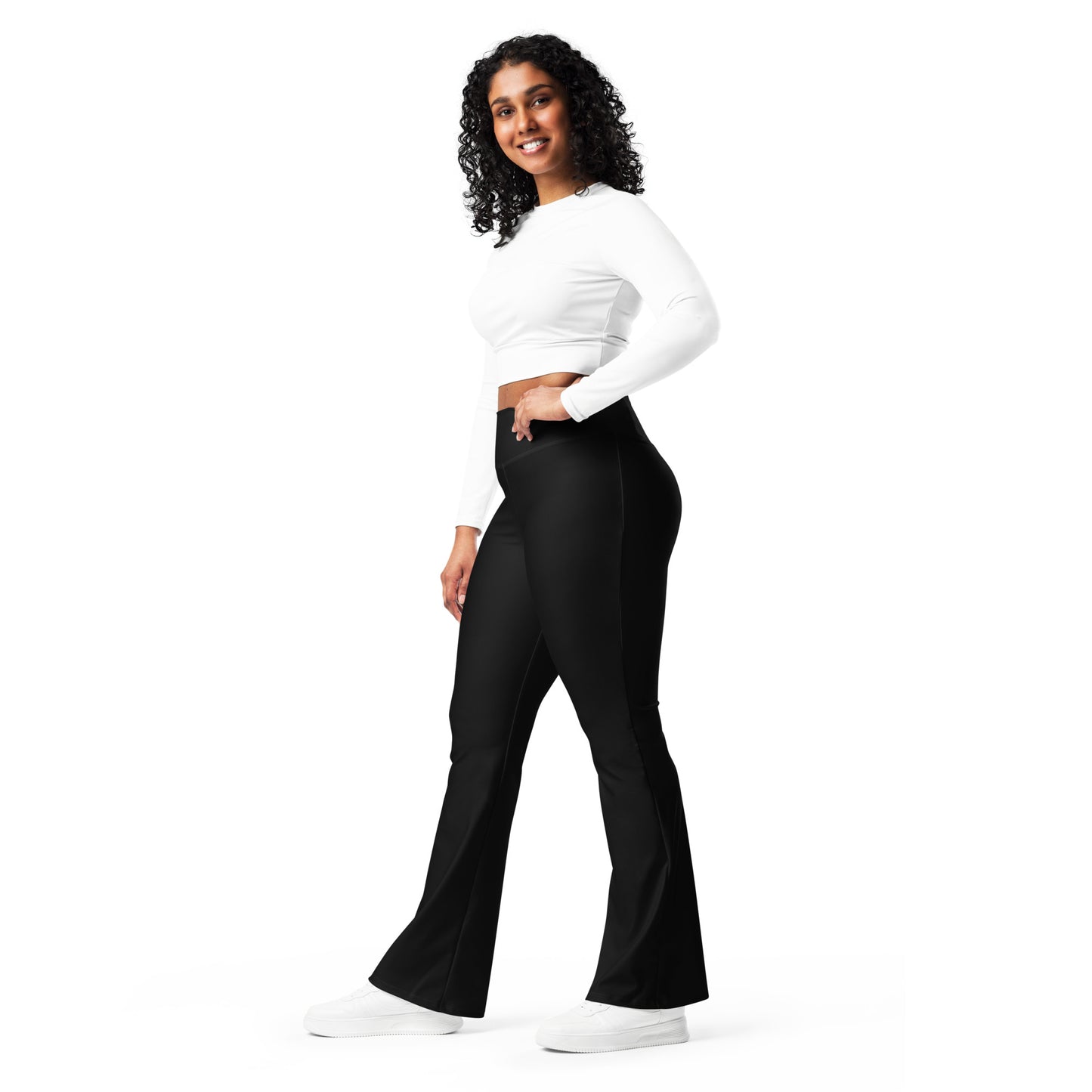 Midnight Flare Leggings Black Leggings, Stylish, Comfortable & Perfect for Everyday Wear