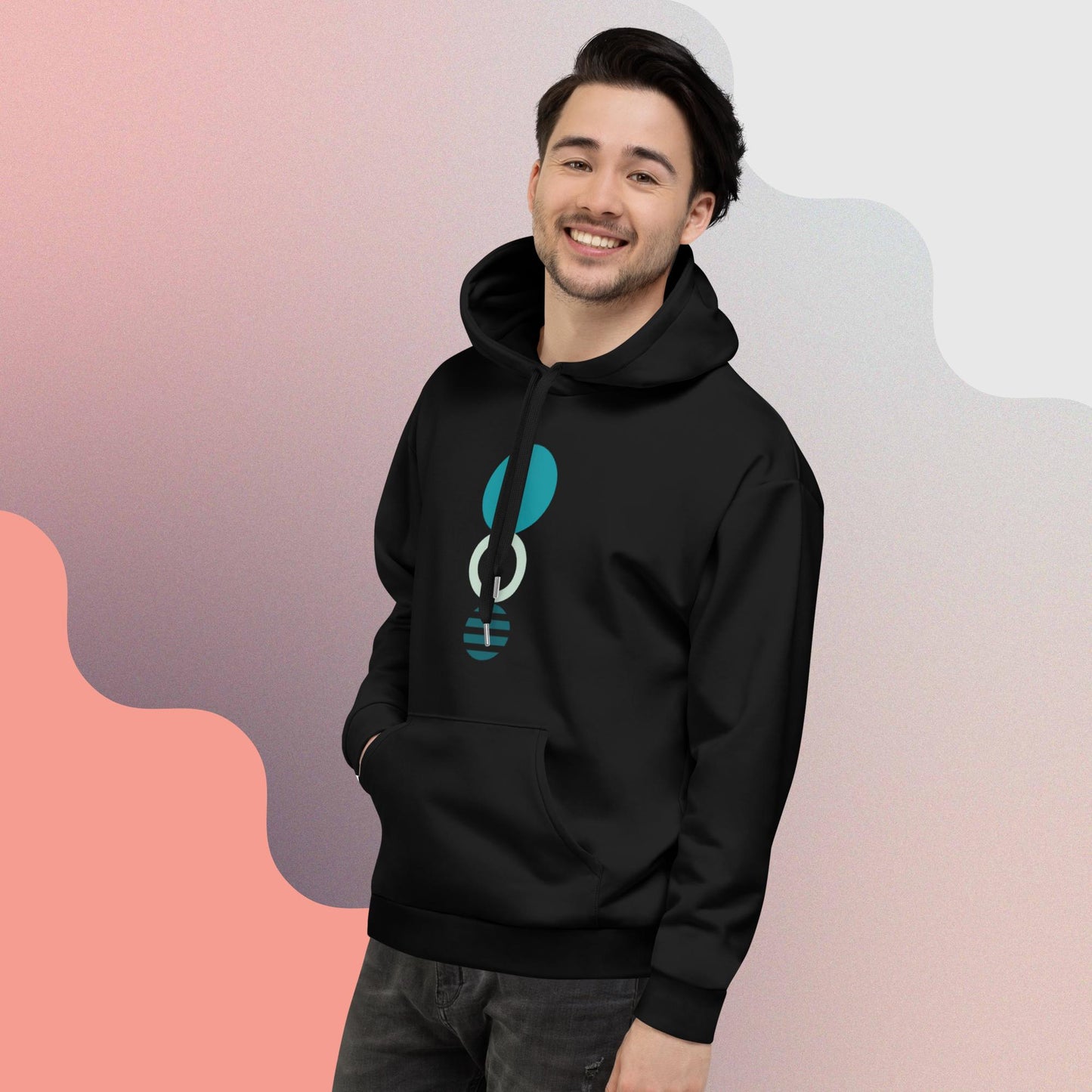 Modern Geometric-Print Hoodie, Stylish, Comfortable & Perfect for Everyday Wear