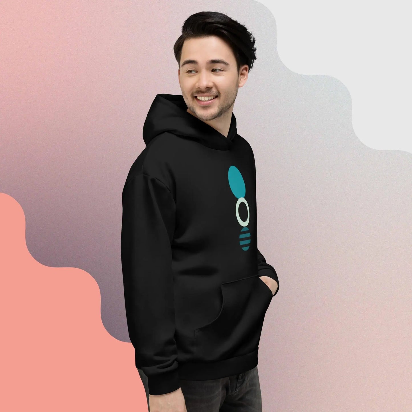 Modern Geometric-Print Hoodie, Stylish, Comfortable & Perfect for Everyday Wear ZIPPX