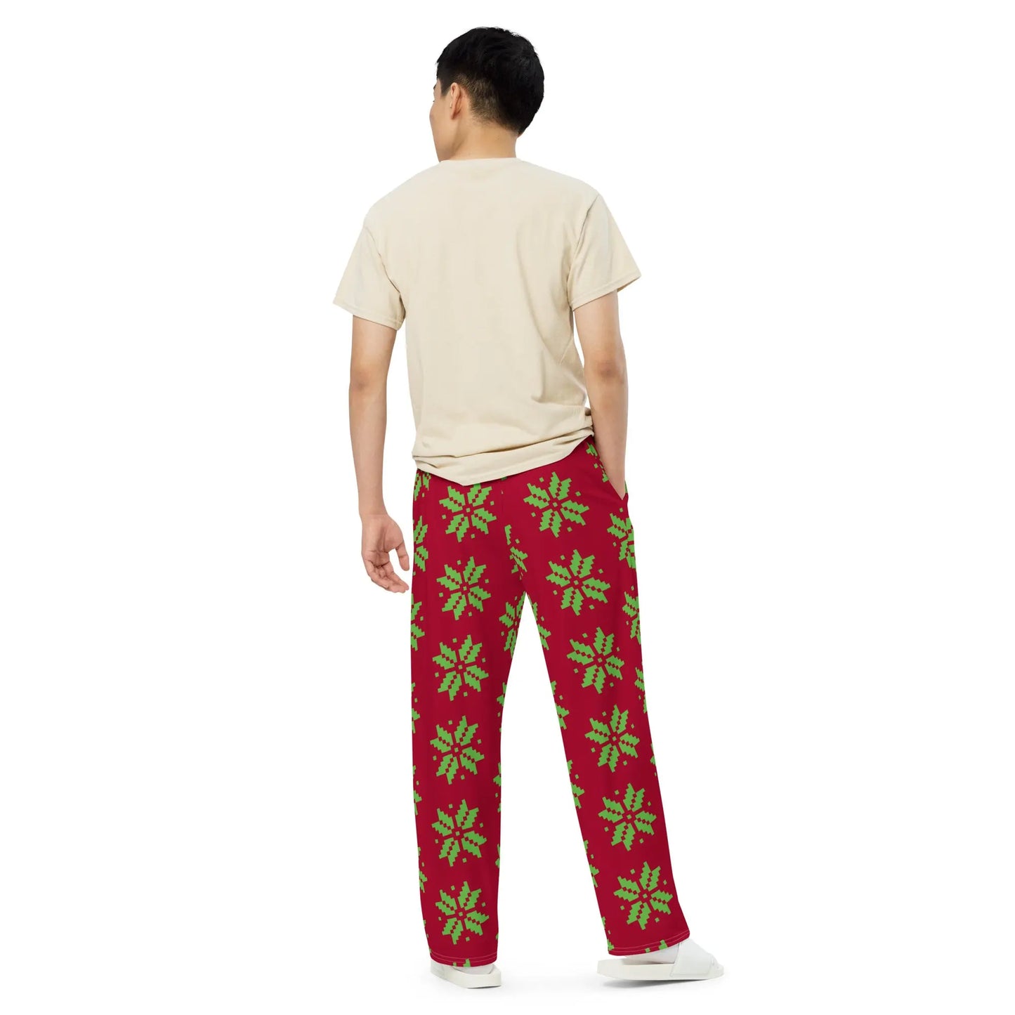 Christmas All-over print unisex wide-leg pants ZIPPX