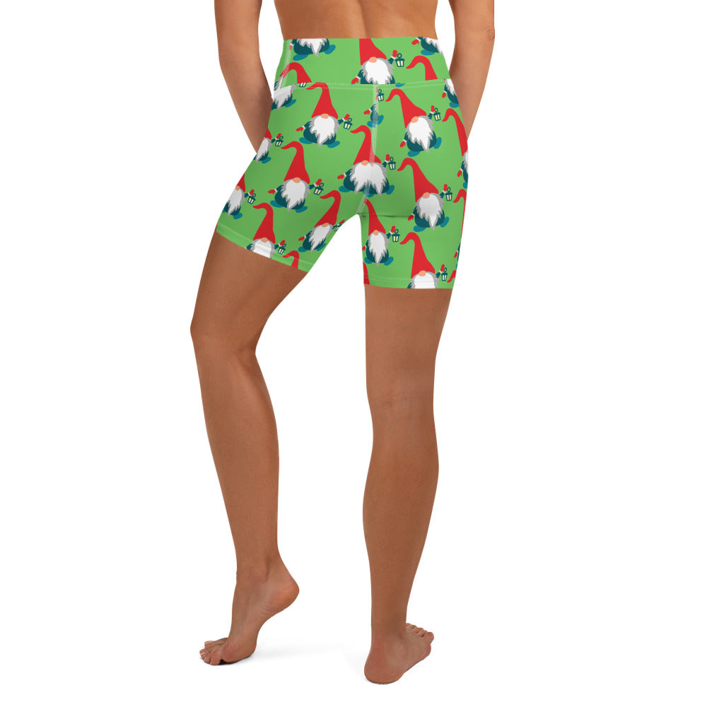 Christmas Print Yoga Shorts