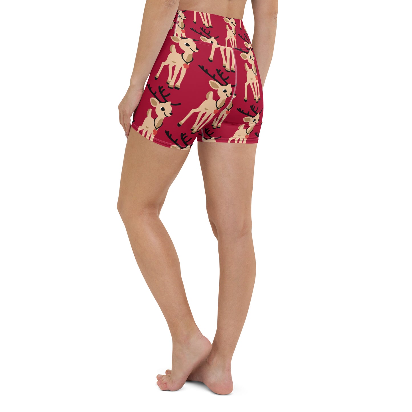 Christmas print Yoga Shorts