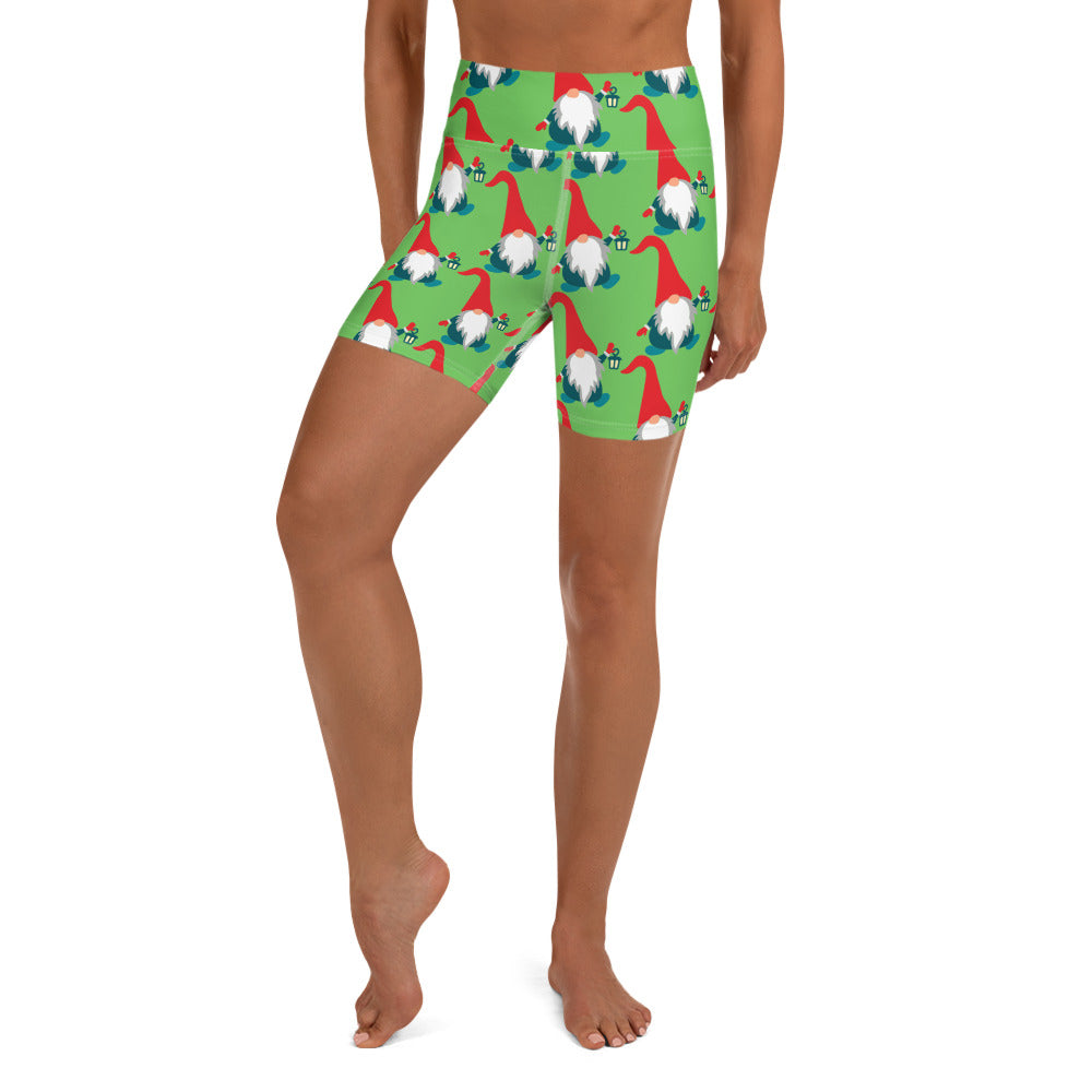 Christmas Print Yoga Shorts